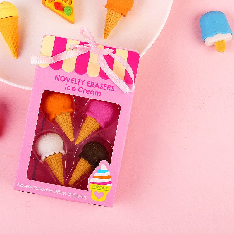 Cute Cake Gift Box Pencil Eraser
