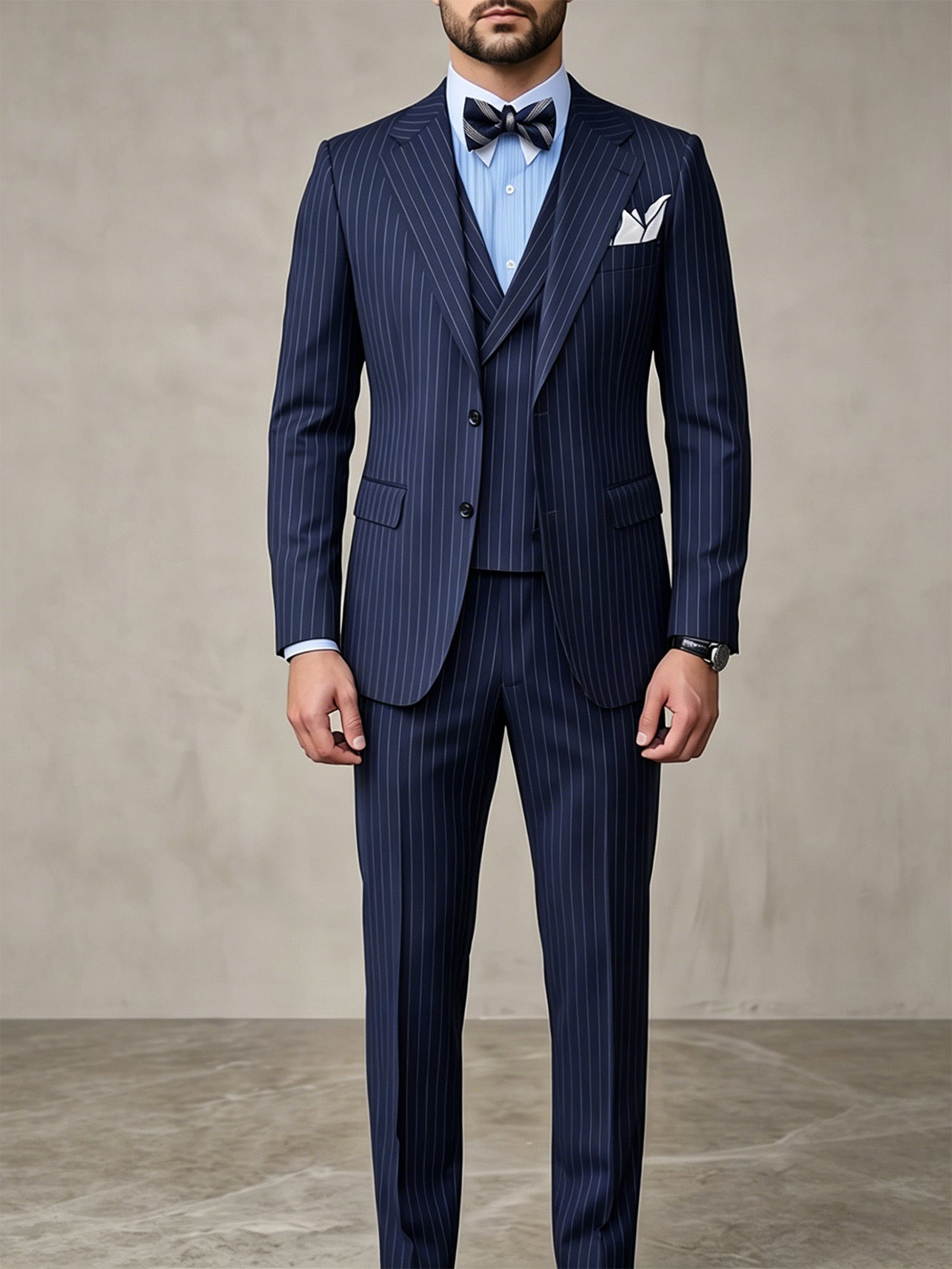 Mens Striped Business Suit Set