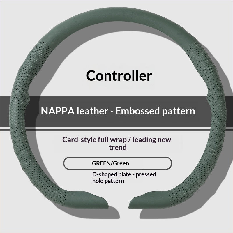 Perforated Non-Slip Card-Style Steering Wheel Cover