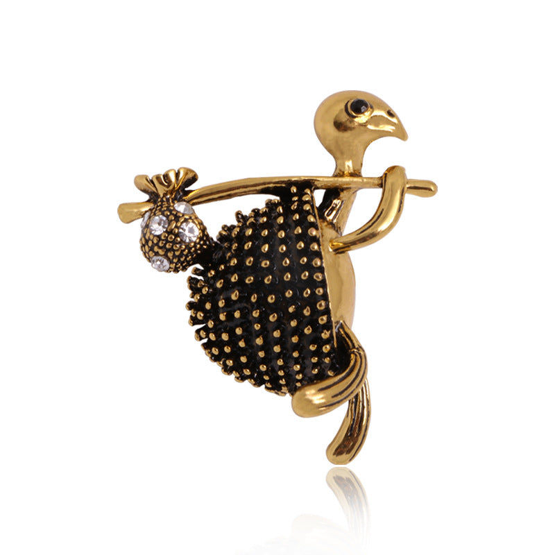 Lovely tortoise brooch studded with diamonds