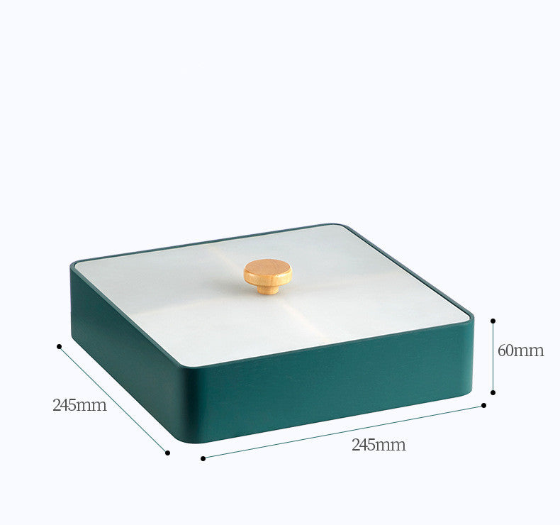 Separated storage solid wood dried fruit tray candy box