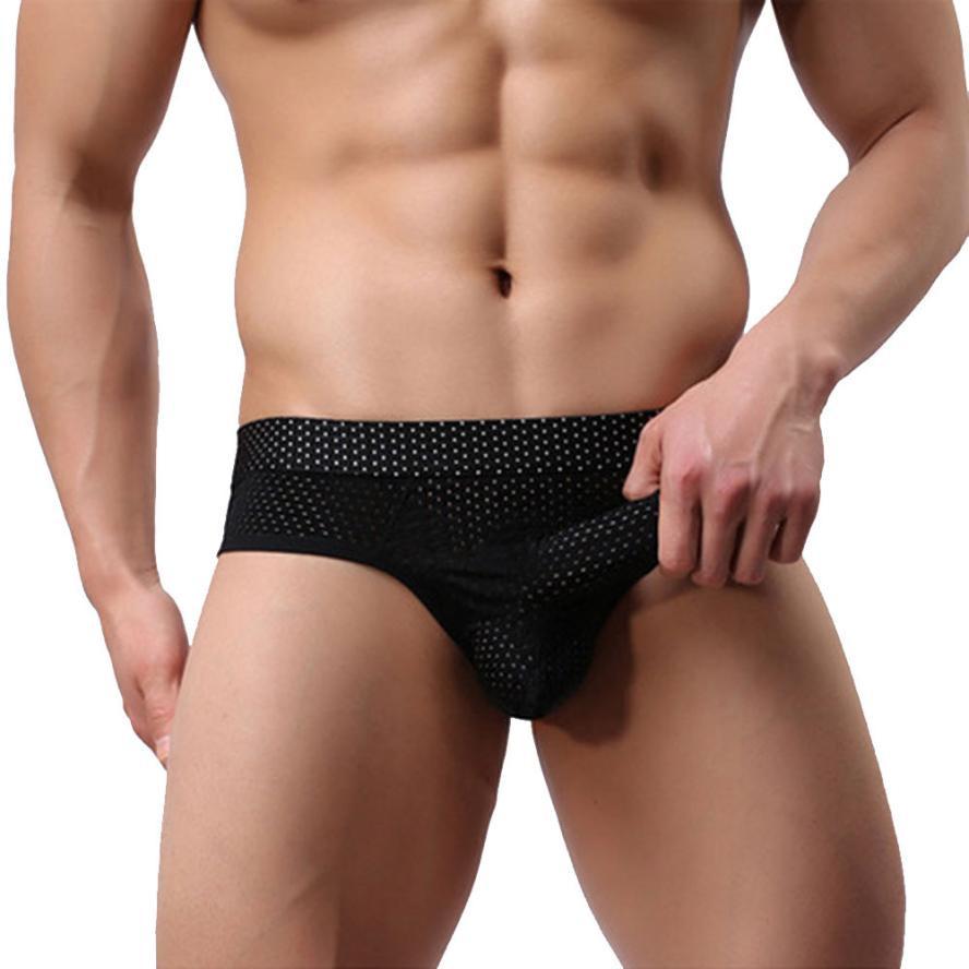 New Breathable Elephant Trunk Pants Sexy Mesh Lightweight Gun And Bullet Separation Concave-convex Draining Briefs Men's Underwear