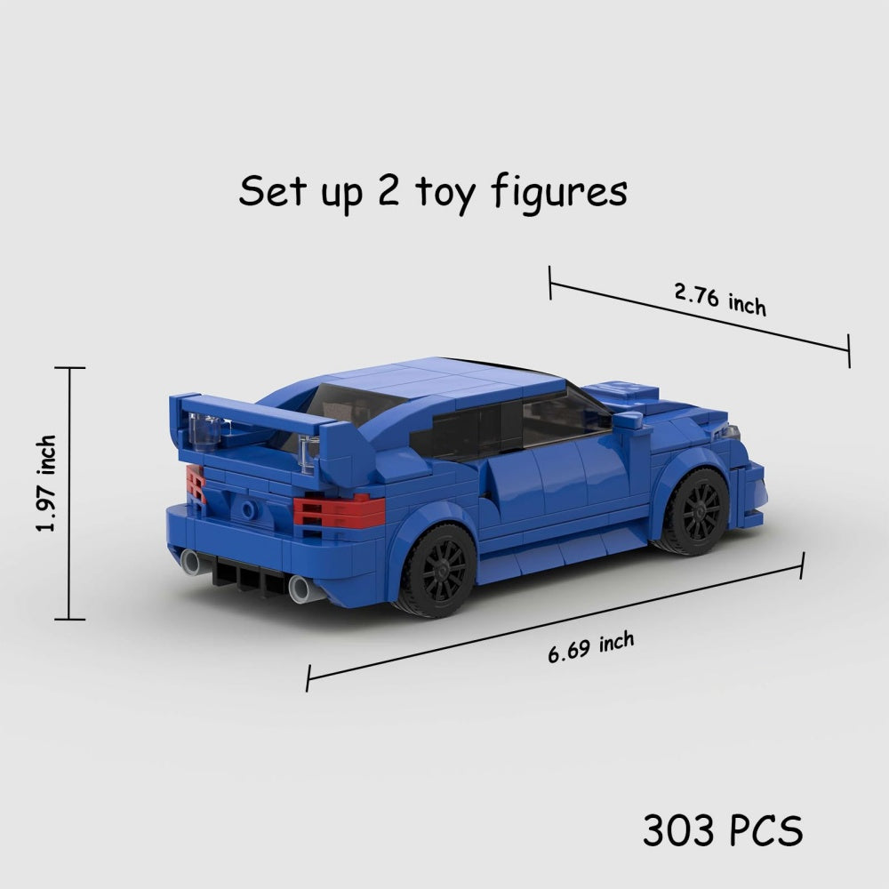 303PCS Sports Car Toy Building Set Winged Leopard WRX-StiS