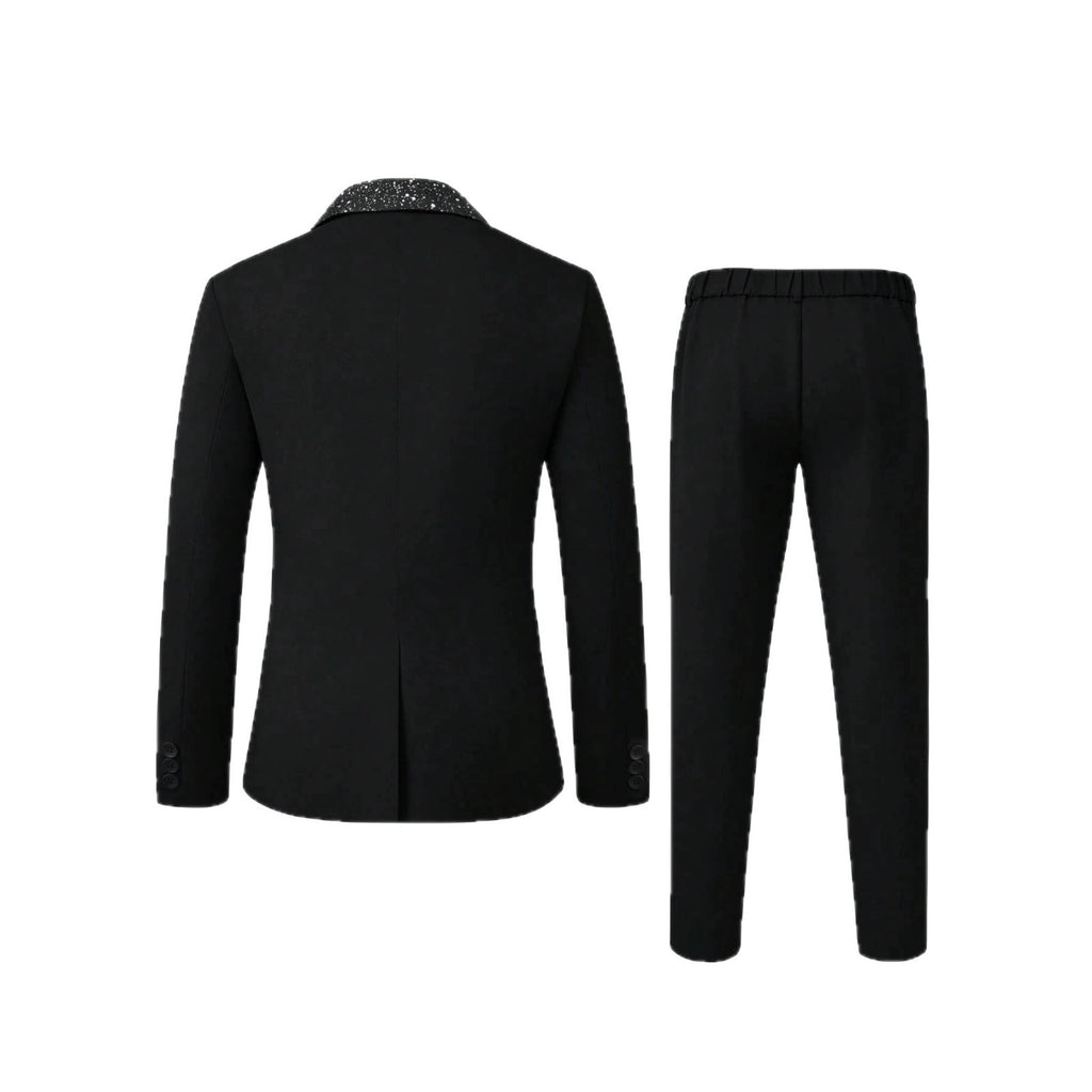 Mens Solid-Color Business Suit Set