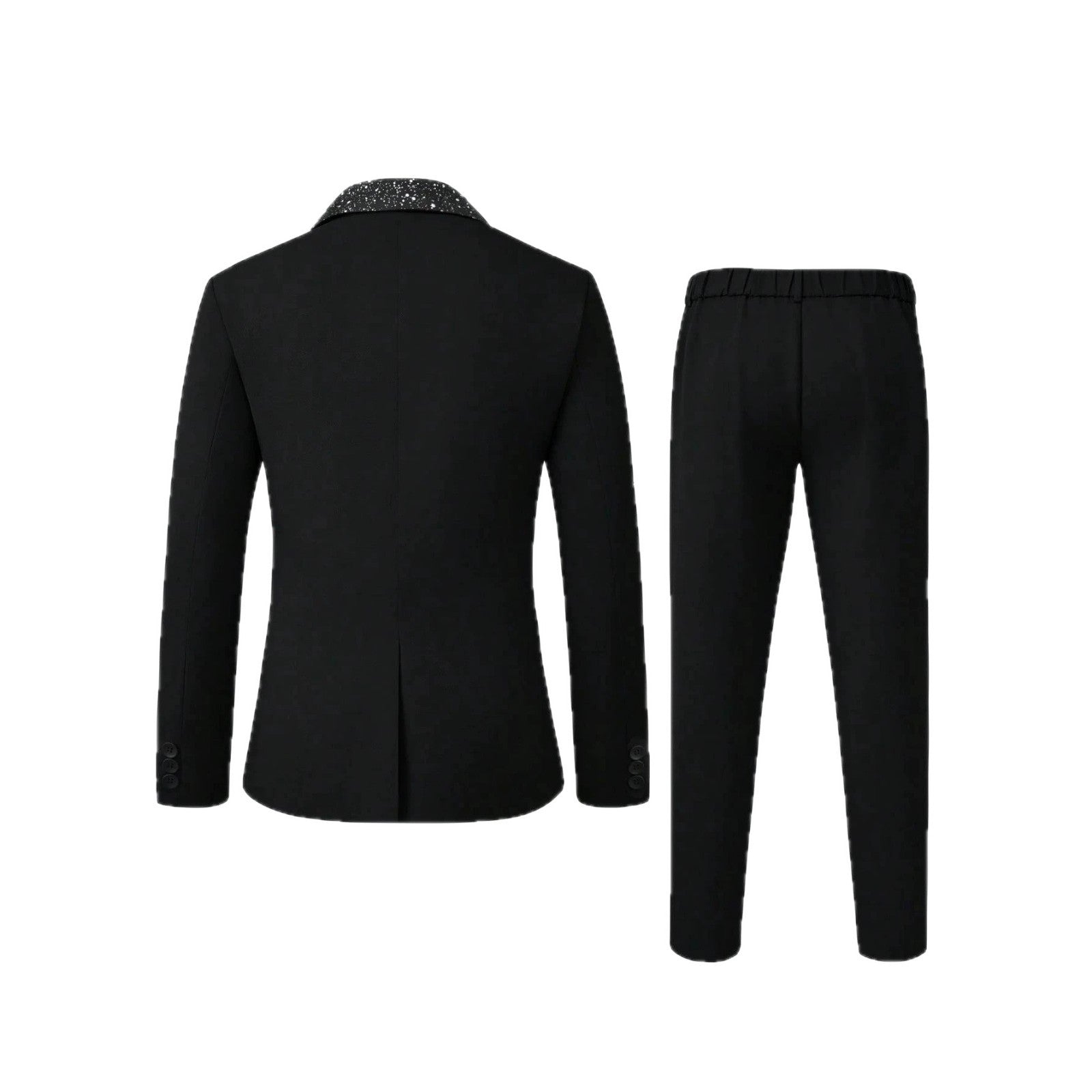 Mens Solid-Color Business Suit Set