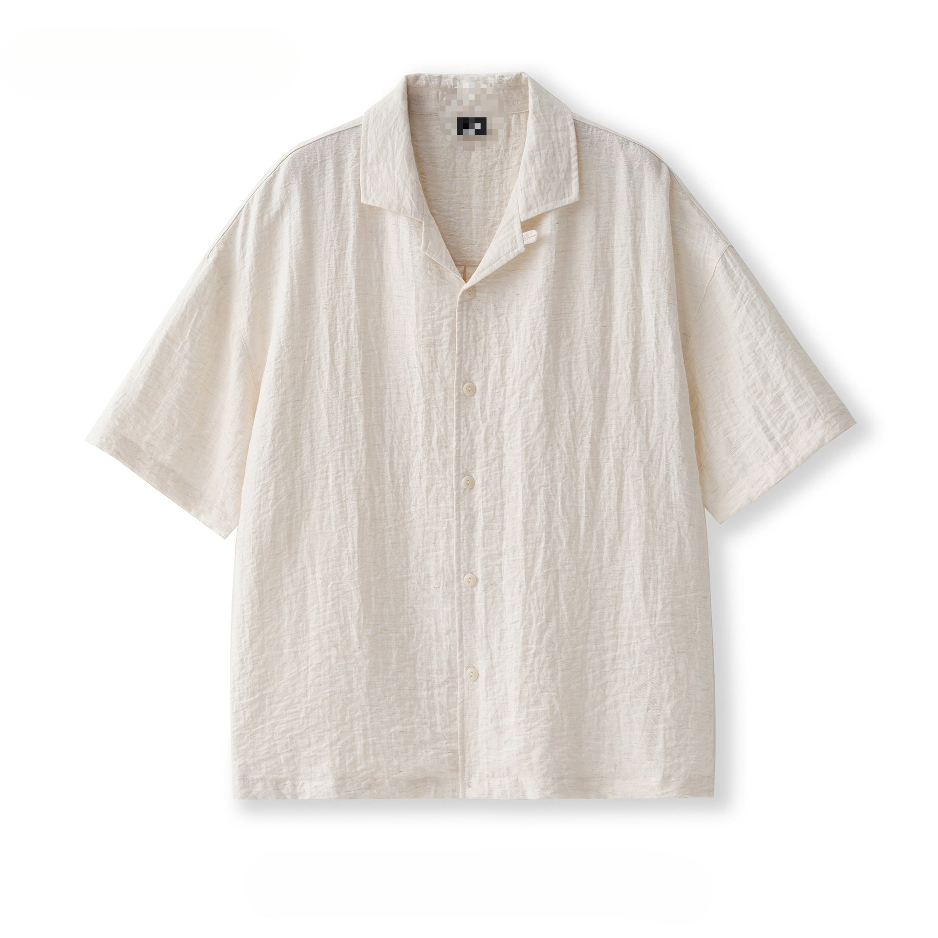 Mens Summer Lightweight High-End Loose-Fit Casual Lapel Top