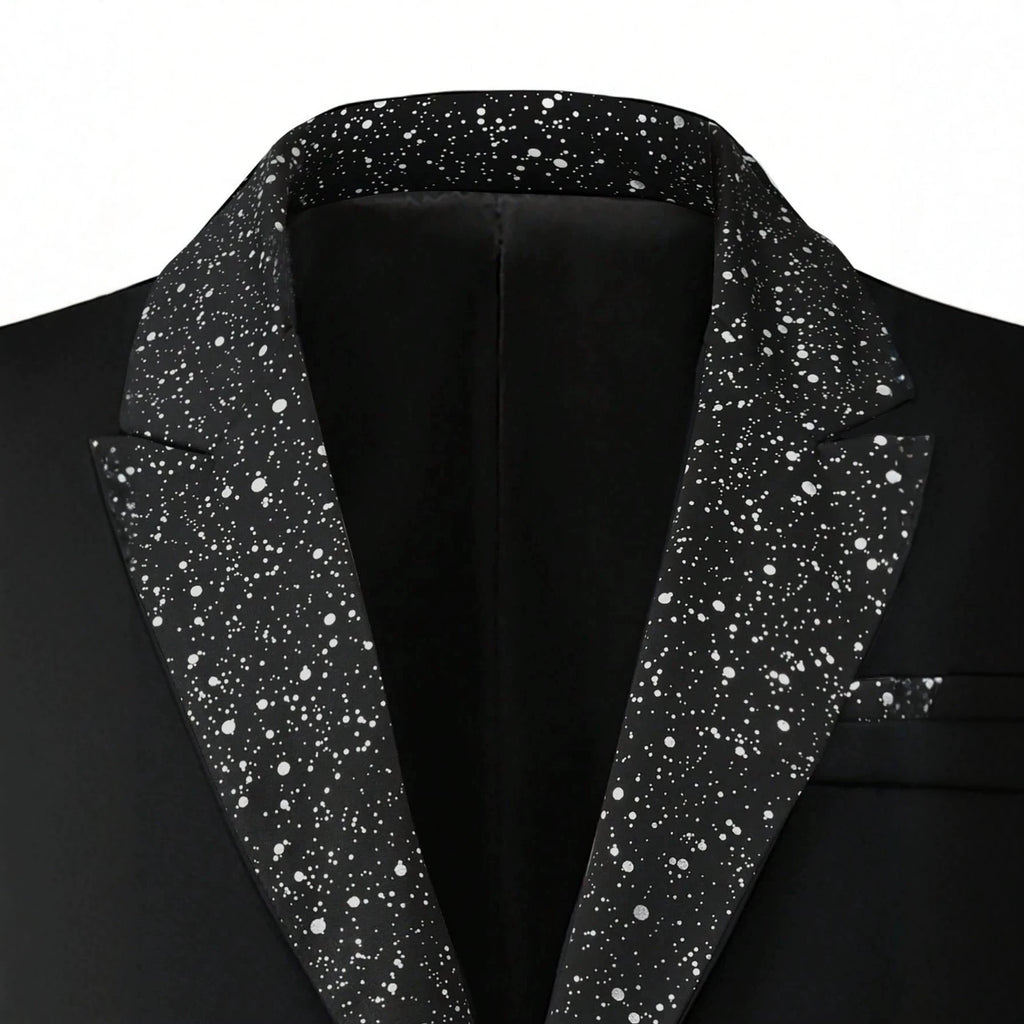 Mens Solid-Color Business Suit Set