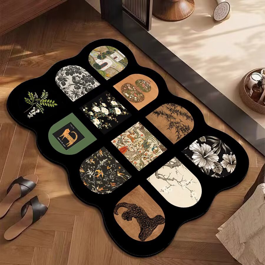 Medieval-style Bathroom Water-absorbent Diatomaceous Earth Quick-drying Non-slip Foot Mat