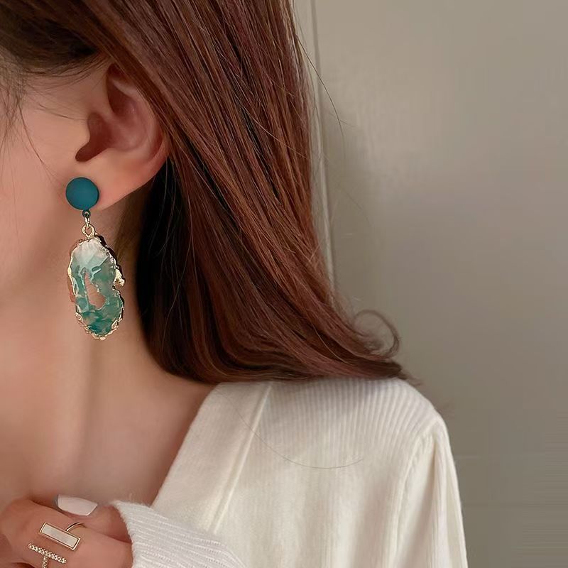 925 Sterling Silver Pin Geometric Vintage Long Drop Earrings, Unique Niche Designer Fashion High-End Elegant Ear Jewelry For Women