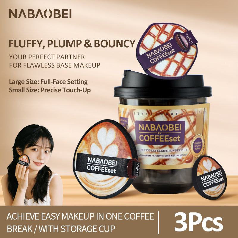 Caramel Macchiato Series Ultra-Soft Creamy Touch Sponge Combo  3Pcs Per Pack