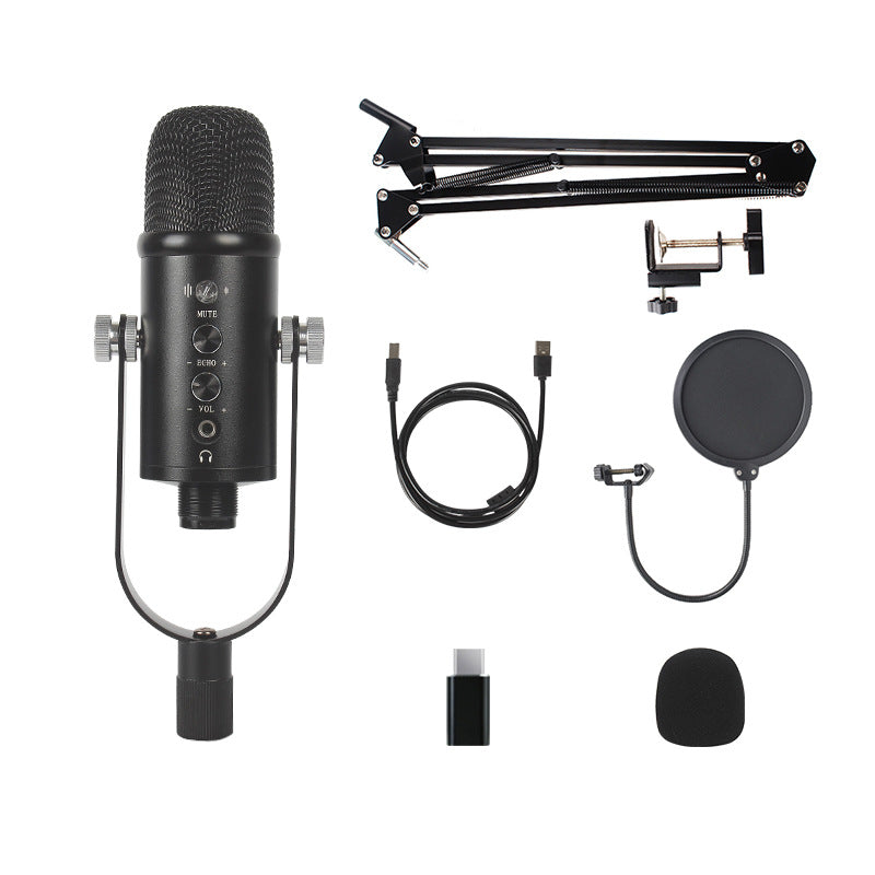 USB Condenser Microphone Set For Home Computer Recording