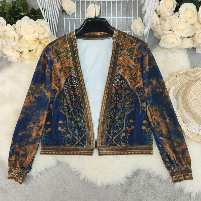 Bestseller Womens Retro Bohemian Long-sleeve Cardigan
