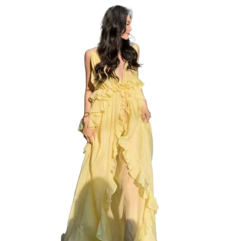 Yellow Beach Vacation Dress With A Resort Vibe
