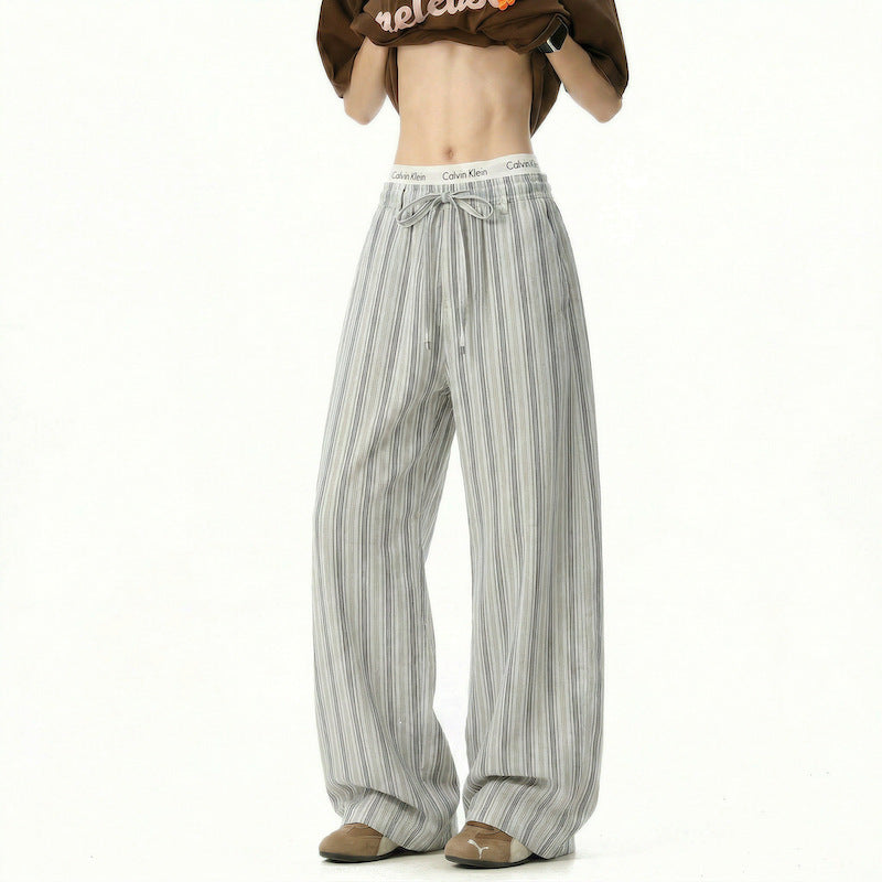 Gender-neutral Pleated Casual Loose-fit Bubble-cloth Pants
