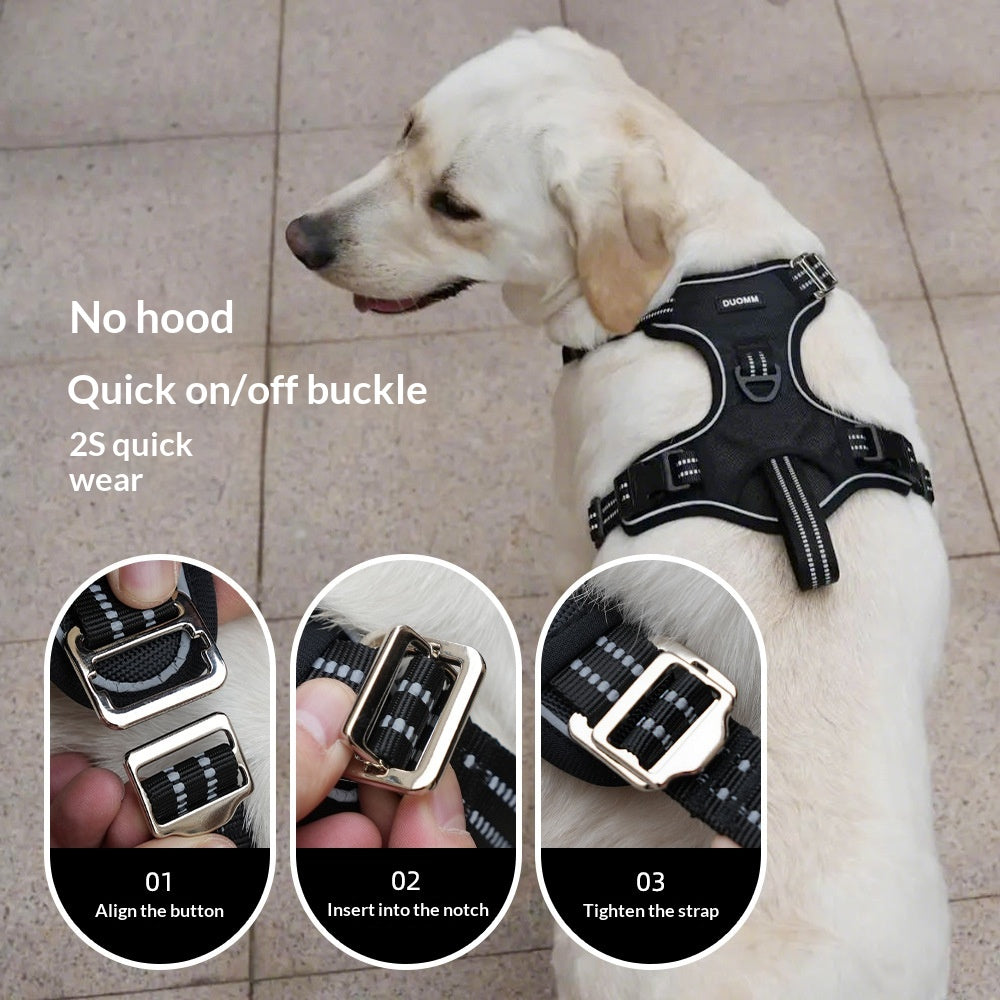 Lightweight Dual-Use Dog Harness For Car Traction