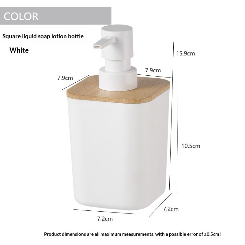 Bamboo And Wood Bathroom Wash Set Four Pieces