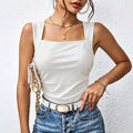 Summer New Square-neck Vest Slim-fit Sleeveless Top