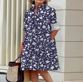 Abstract Pattern 3D Digital Printing Women's Shirt Dress