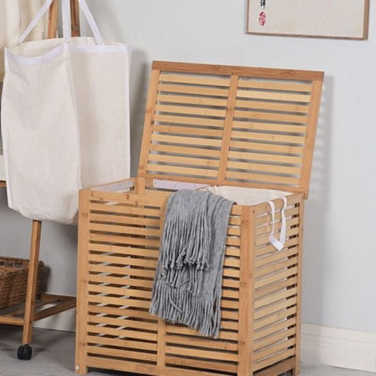 Moso Bamboo Clothing Storage Basket For Home Use