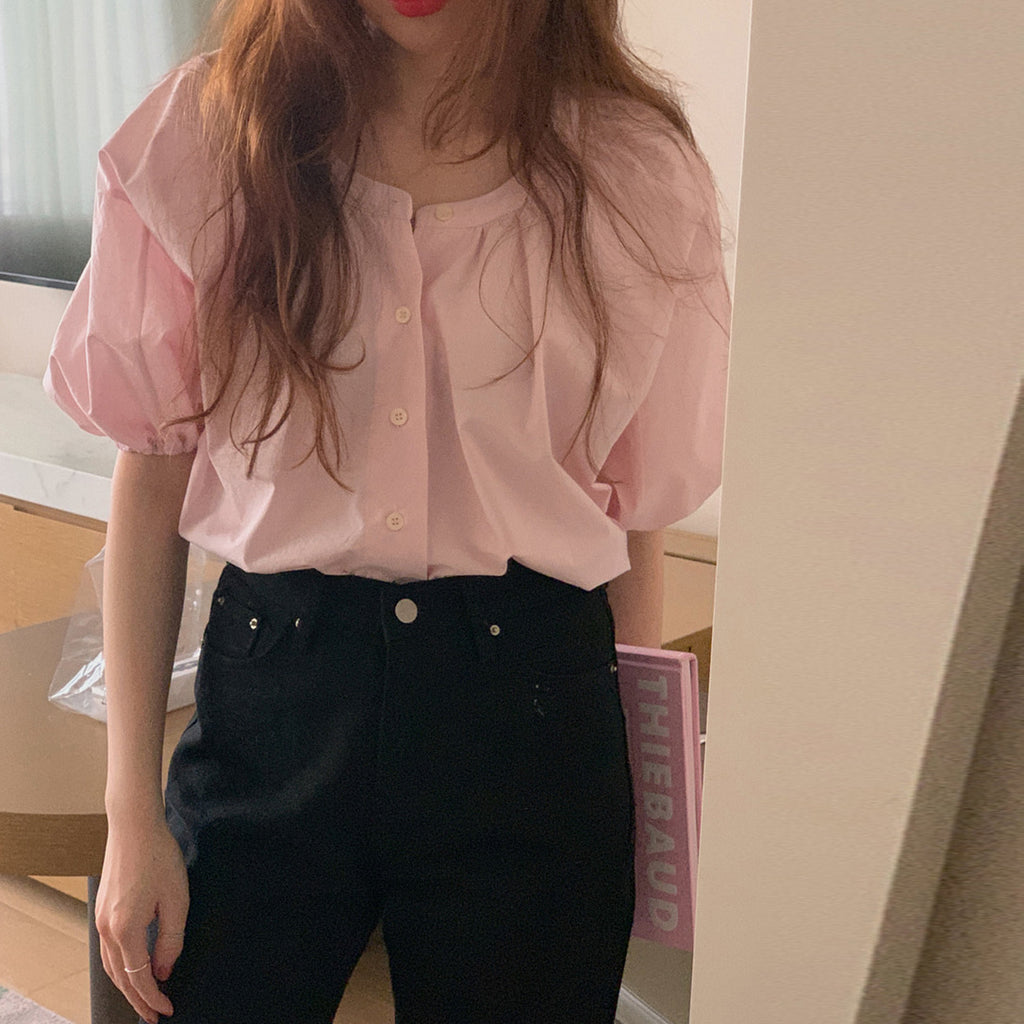 Women's Retro Multi-button Loose Slimming Shirt