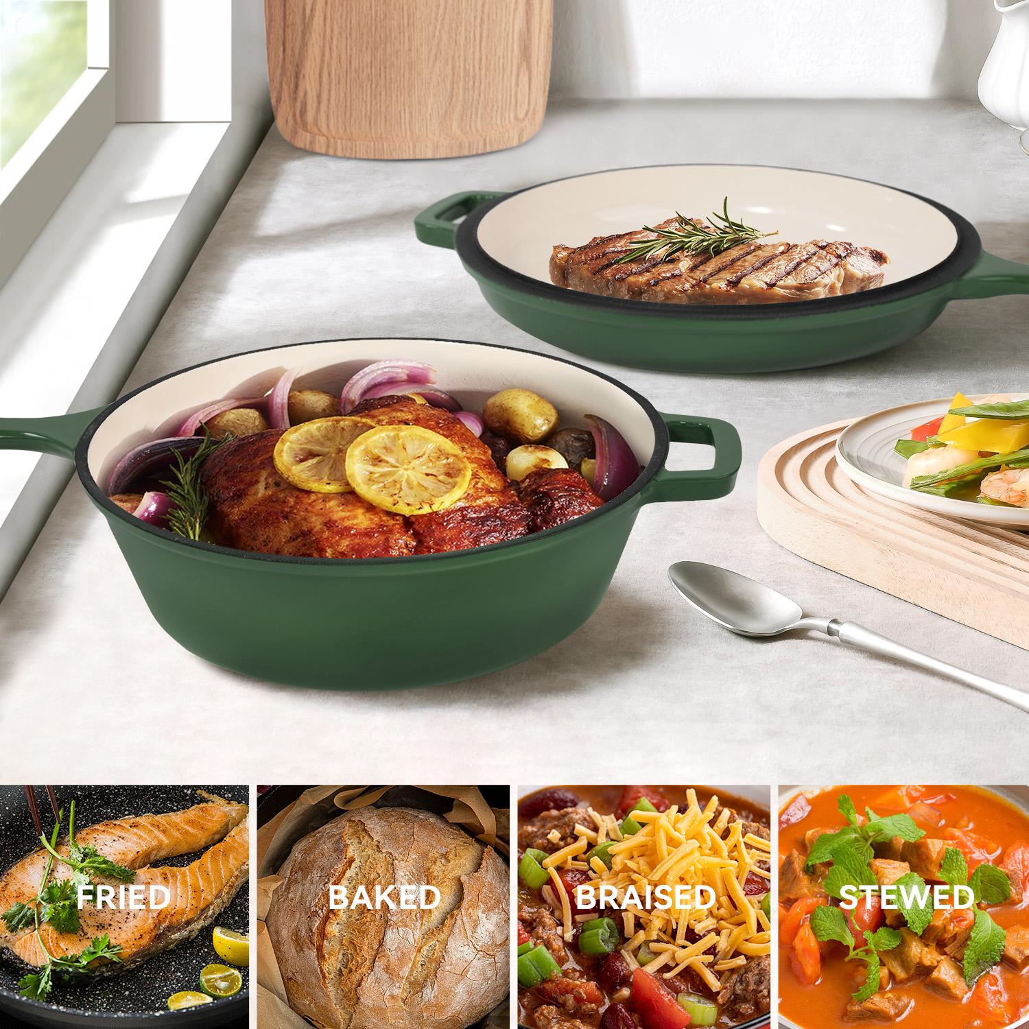 A Cast-iron Soup Pot With A Lid Safe, Reliable, And Designed To Preserve Nutrients When Stewing Bones Or Making Soup.