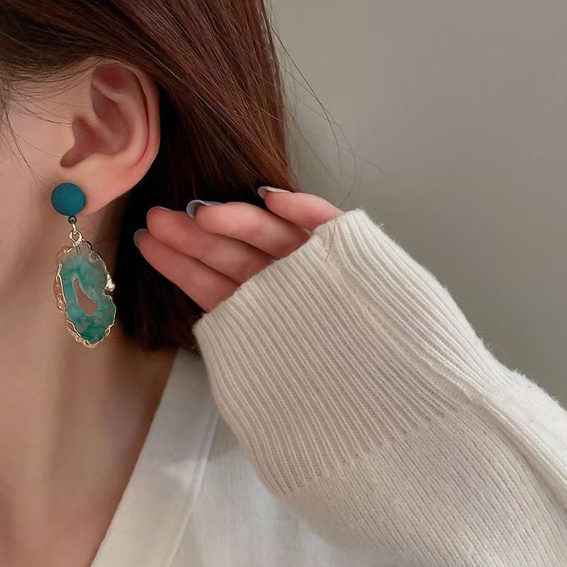 925 Sterling Silver Pin Geometric Vintage Long Drop Earrings, Unique Niche Designer Fashion High-End Elegant Ear Jewelry For Women