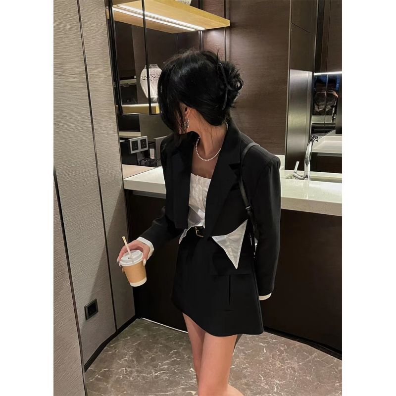 Early New Style Style Set Sense Western Style Slimming Suit Jacket Skirt Elegant Outfit