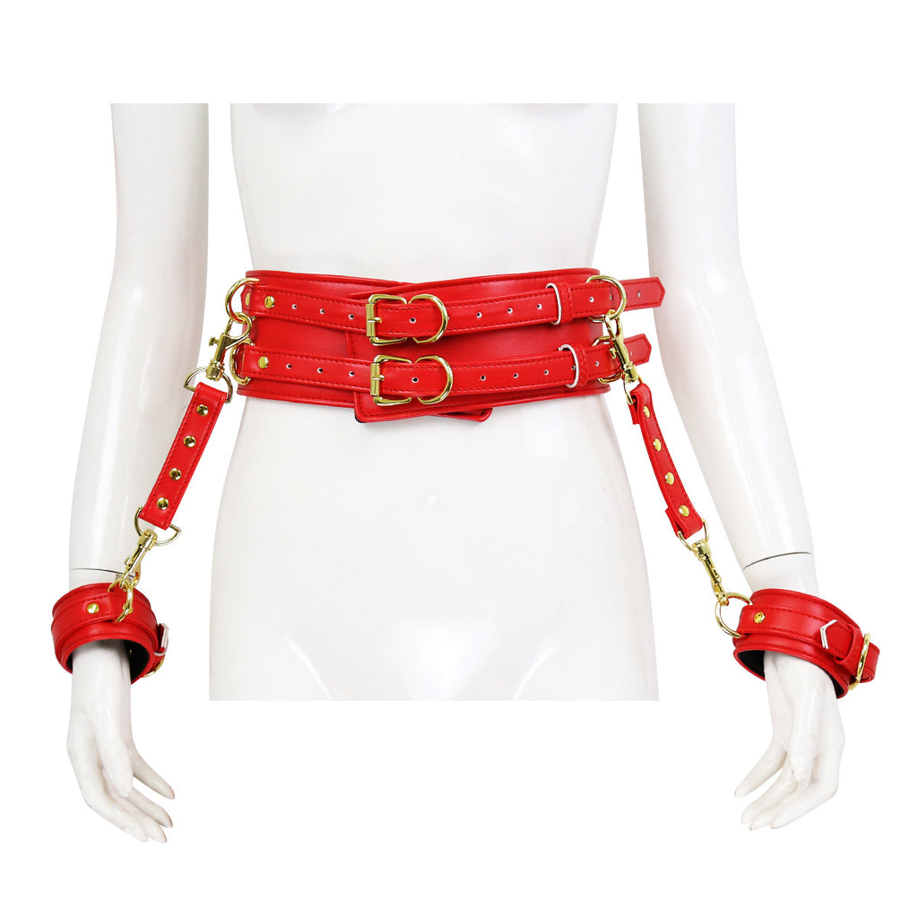 Men's And Women's Fashion Leather Handcuffs Girdle Tool