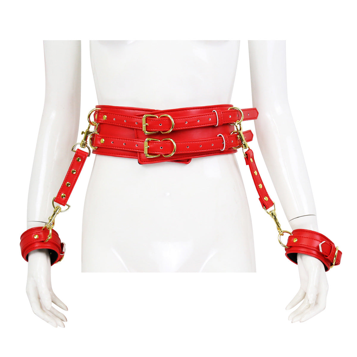Men's And Women's Fashion Leather Handcuffs Girdle Tool