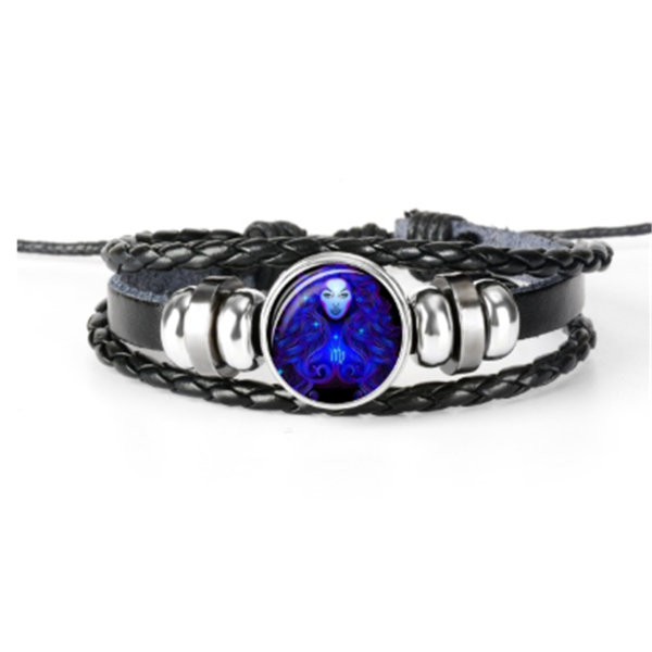 12 Zodiac Constellation Bracelet Luminous Braided Design Bracelet For Men Women Kids