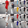 New Men's Short Sleeve Shorts Athletic Suit