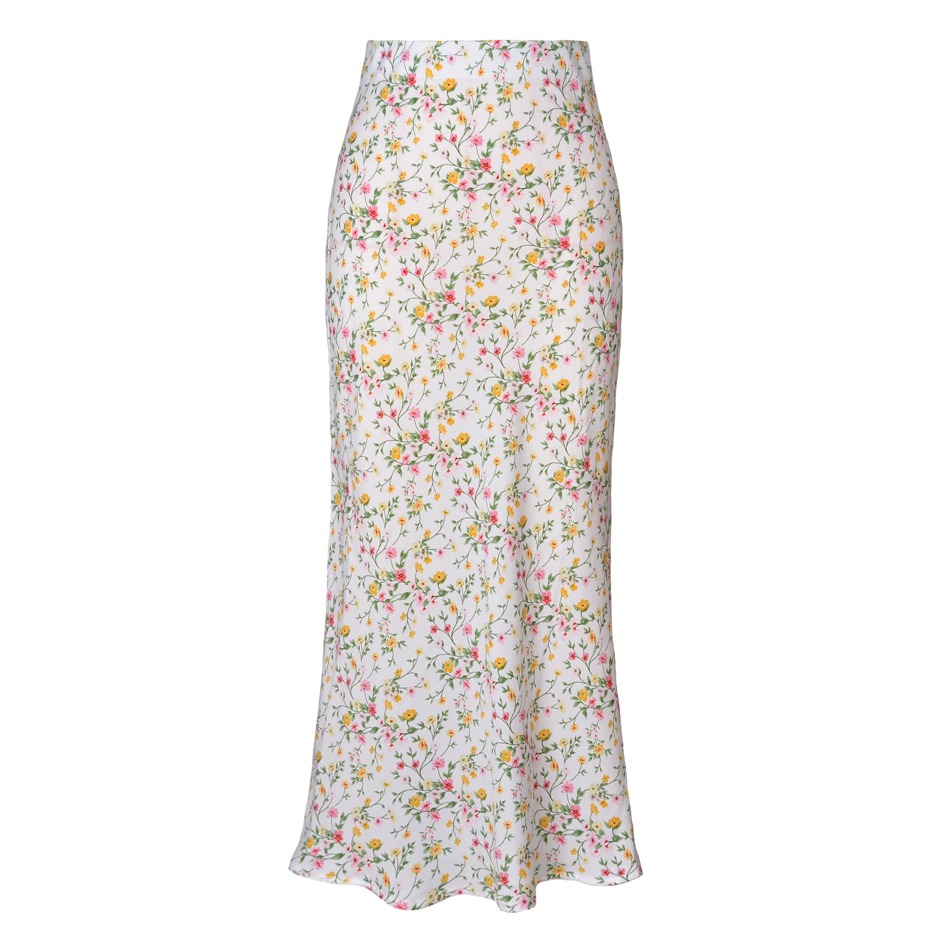 Women's Satin High-waisted Elastic Split Skirt