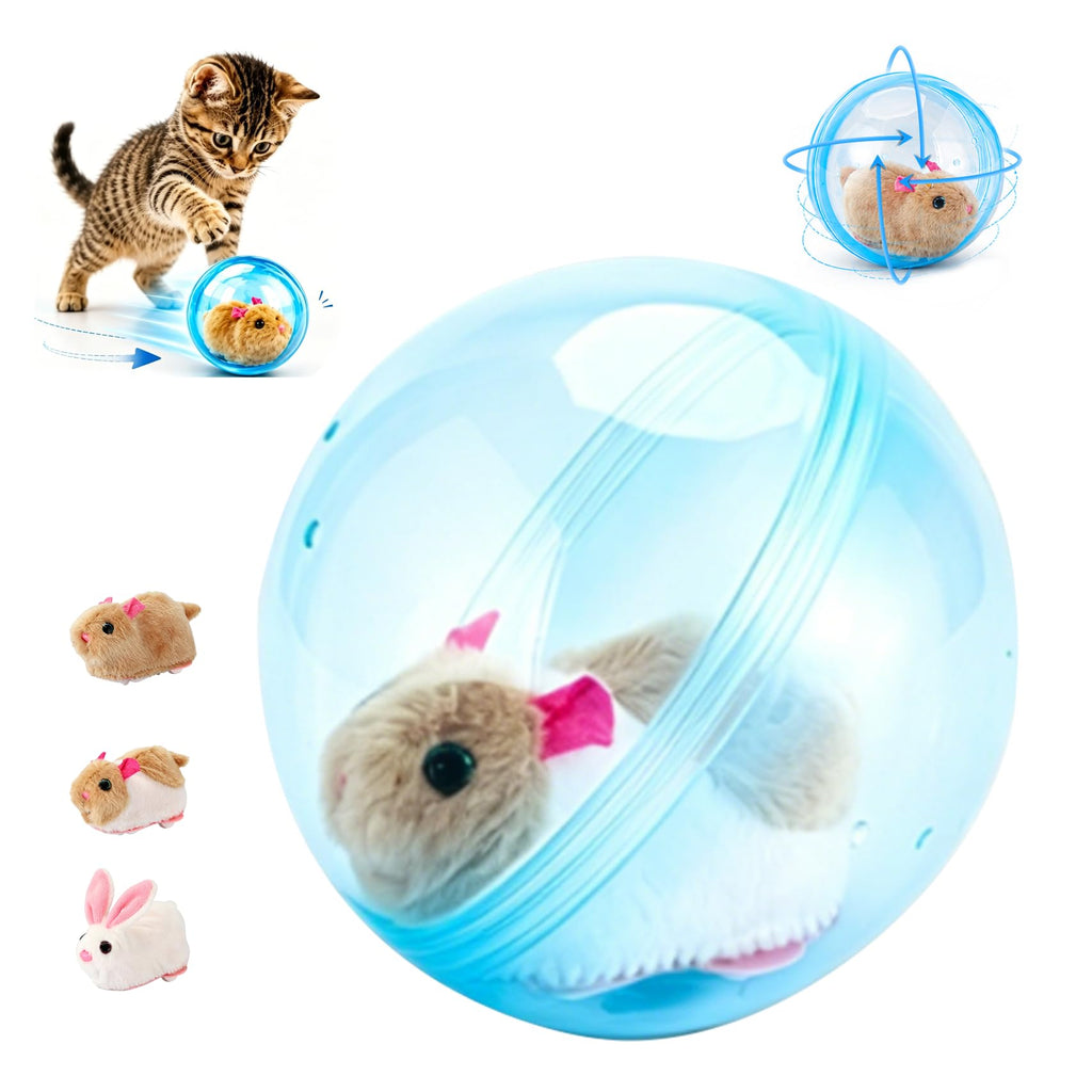 2026 New Self-Rolling Interactive Cat Ball Realistic Animal Automatic Moving Rolling Cat Ball  Rolling Spin Moving Cat Ball Indoor Interactive Pet Ball For Cats Dogs Chasing
