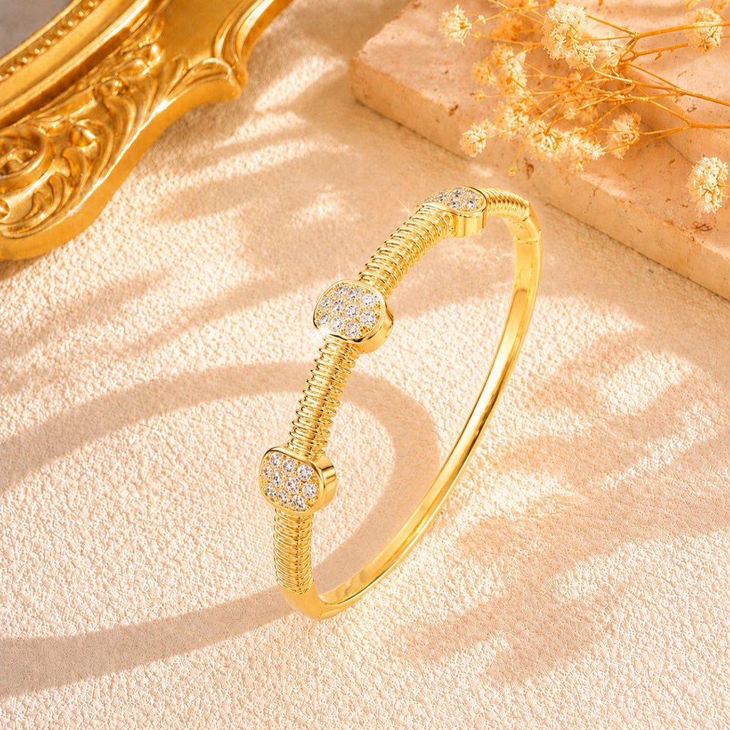 Light-luxury All-diamond Spring-link Bracelet