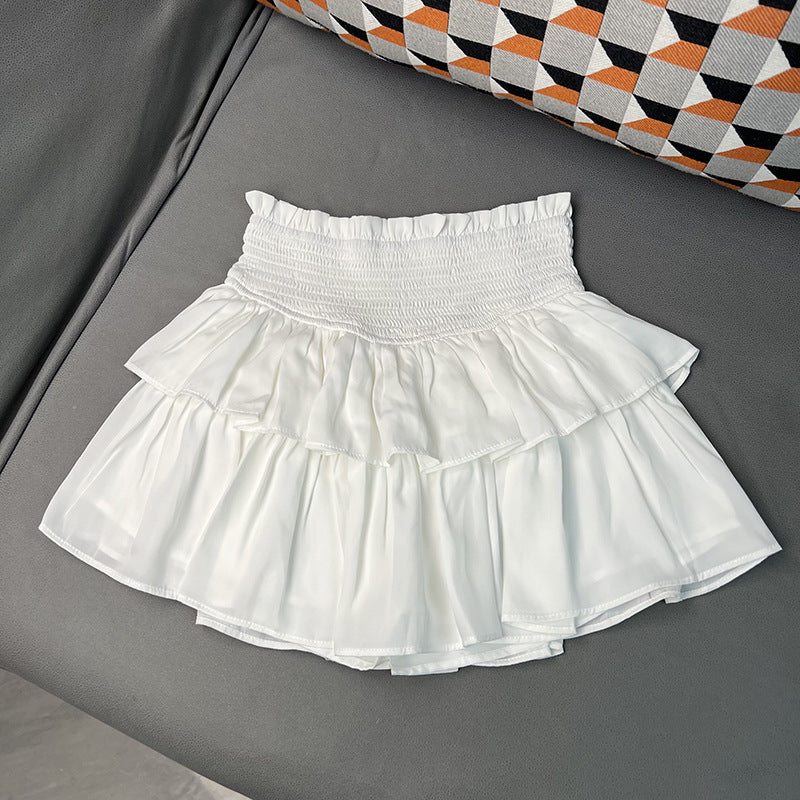 Summer-style Ballet-inspired White Skirt