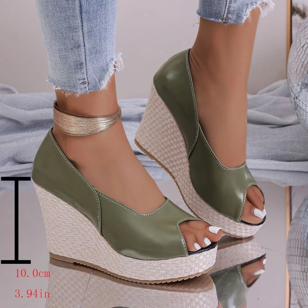 Platform High-heeled Peep-toe Sandals
