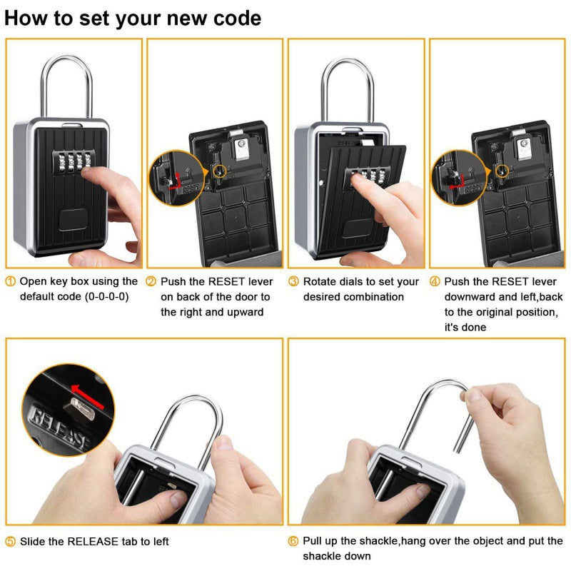 Temporary Metal Waterproof Key Box At The Door