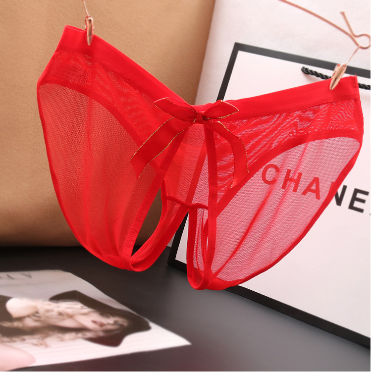 Sexy Transparent Ladies Low-rise Seamless Mesh Briefs