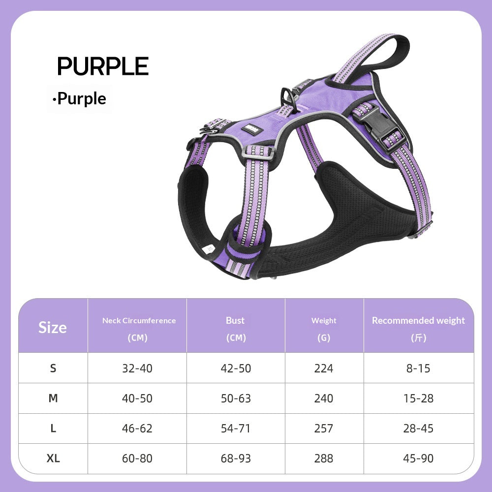 Lightweight Dual-Use Dog Harness For Car Traction