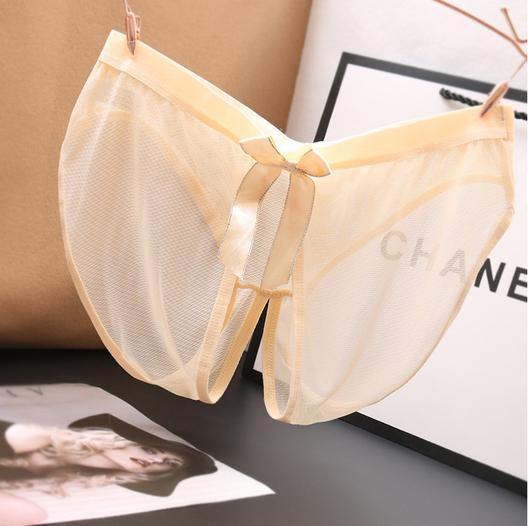 Sexy Transparent Ladies Low-rise Seamless Mesh Briefs