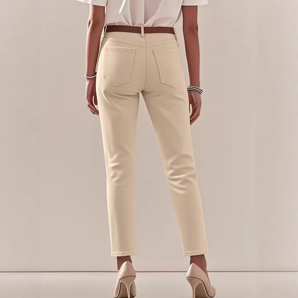 Black Womens Slim Straight-leg Jeans