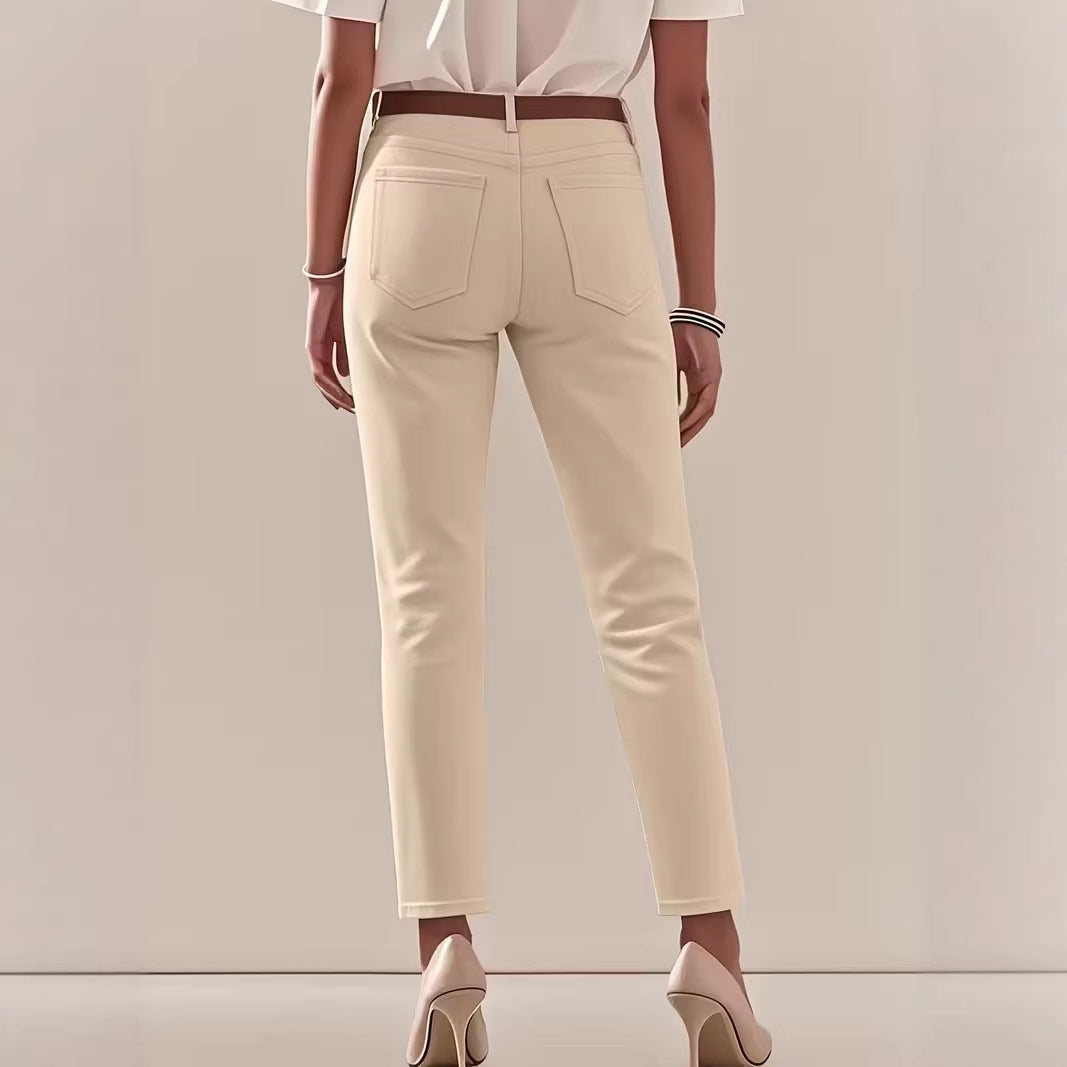 Black Womens Slim Straight-leg Jeans