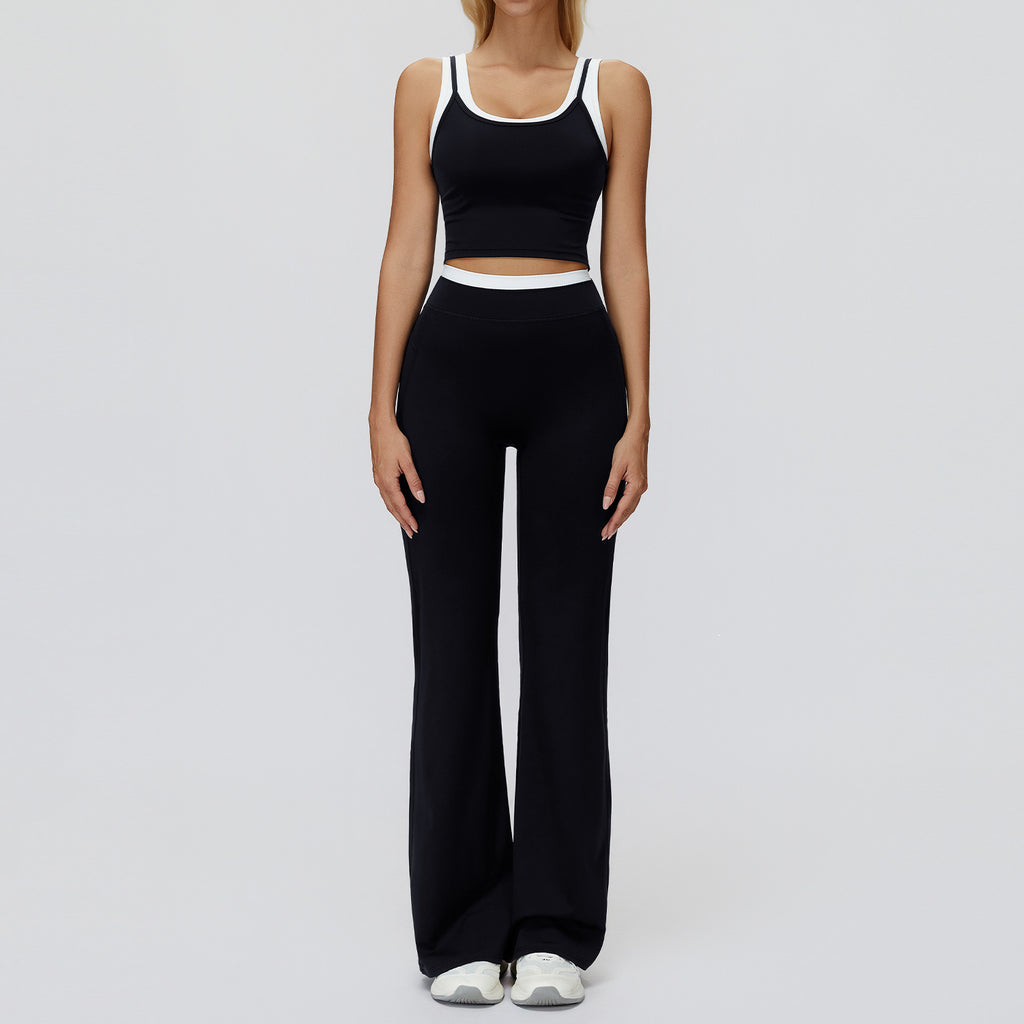 Contrast Nude Yoga Suit Thread
