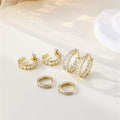 Cube Zircon Dome Set Thick Small Sharp Corner Dome Fashionable Daily Perforated Jewelry, Fashionable Daily Perforated Versatile Jewelry