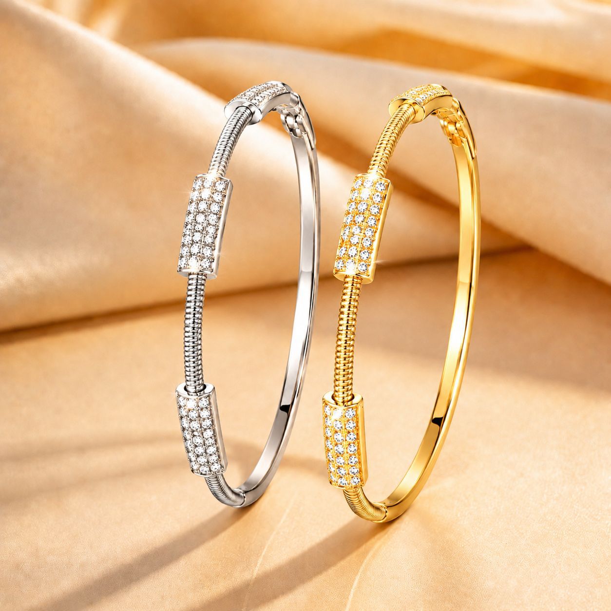 Full Diamond Spring Bracelet Light Luxury And Versatile