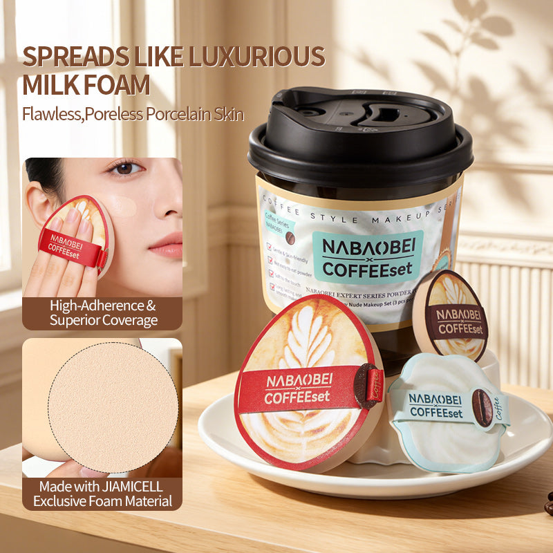 Caramel Macchiato Series Ultra-Soft Creamy Touch Sponge Combo  3Pcs Per Pack