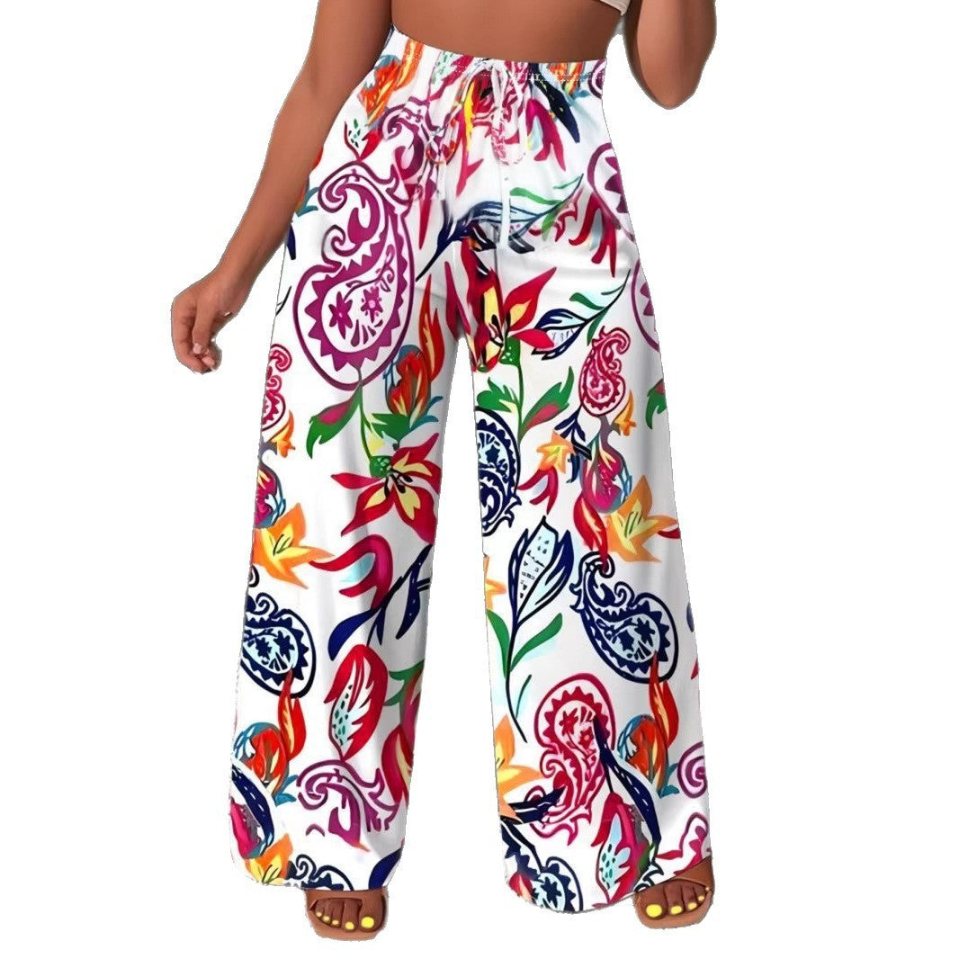 Casual Wide-leg Pants For Europe America And Latin America
