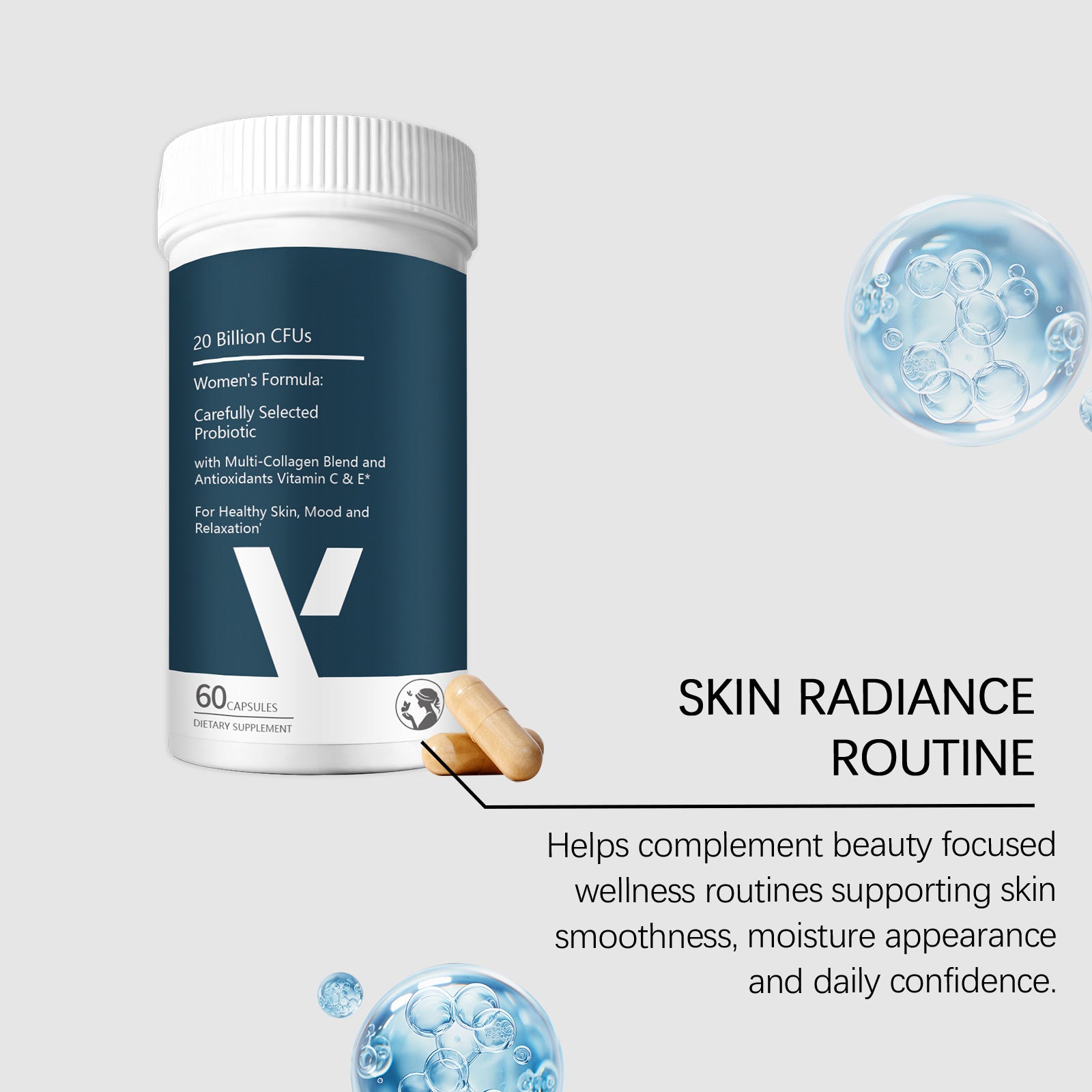 Female Vitality State Moisturizing Capsules For Skin