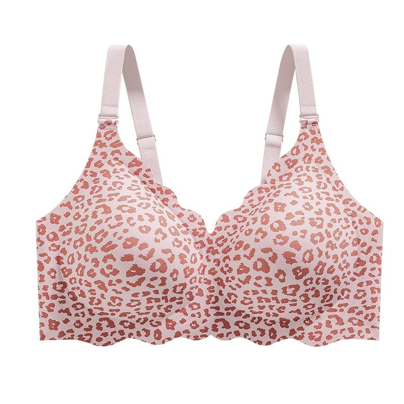 Leopard-print Bra Plus-size Womens Lingerie
