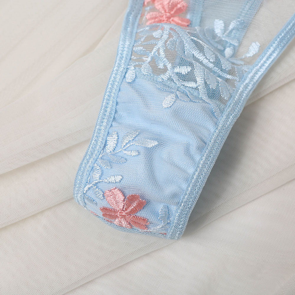 Three-point Embroidery Lace Seduction Underwear Set